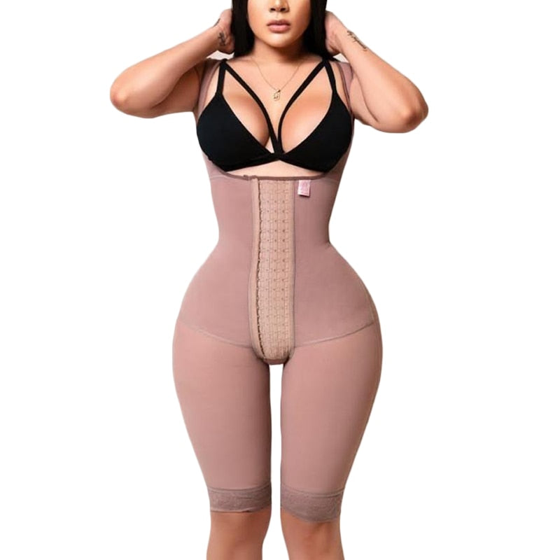 WOMEN'S COMPRESSION GARMENT WITH THIN STRAPS HOOK CLOSURE WAIST SLIMMING SHAPEWEAR