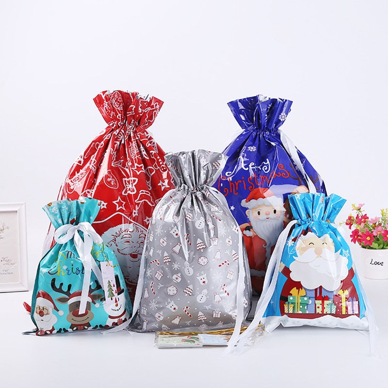 Christmas Drawstring Gift Bag Pack