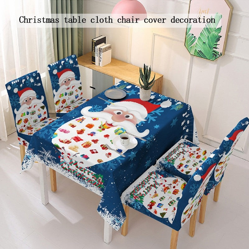 Christmas Tablecloth Chair Cover Decoration