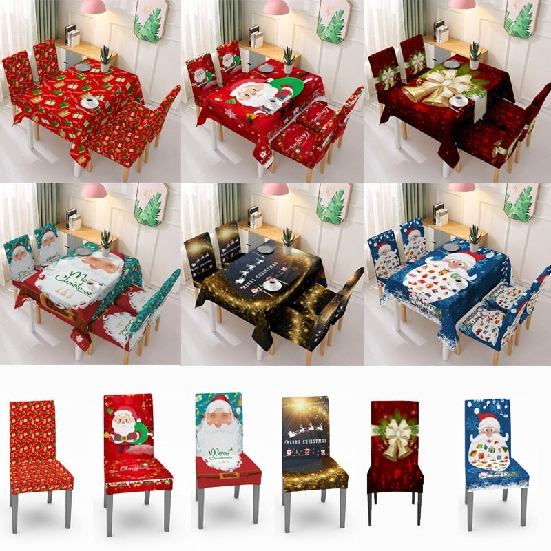 Christmas Tablecloth Chair Cover Decoration