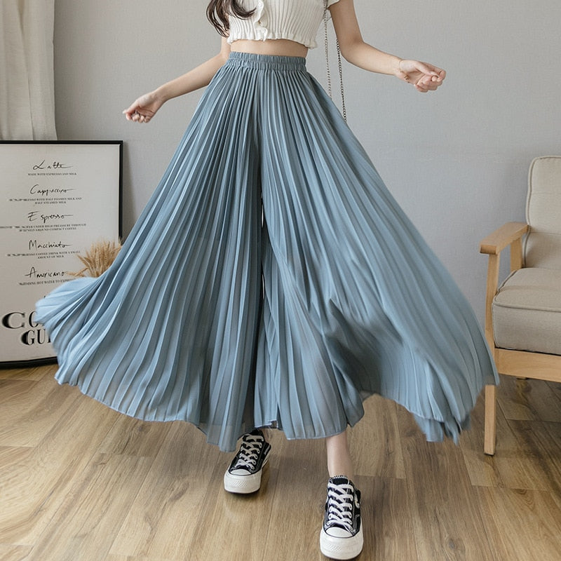 Stylish Pleated Skirt Pants