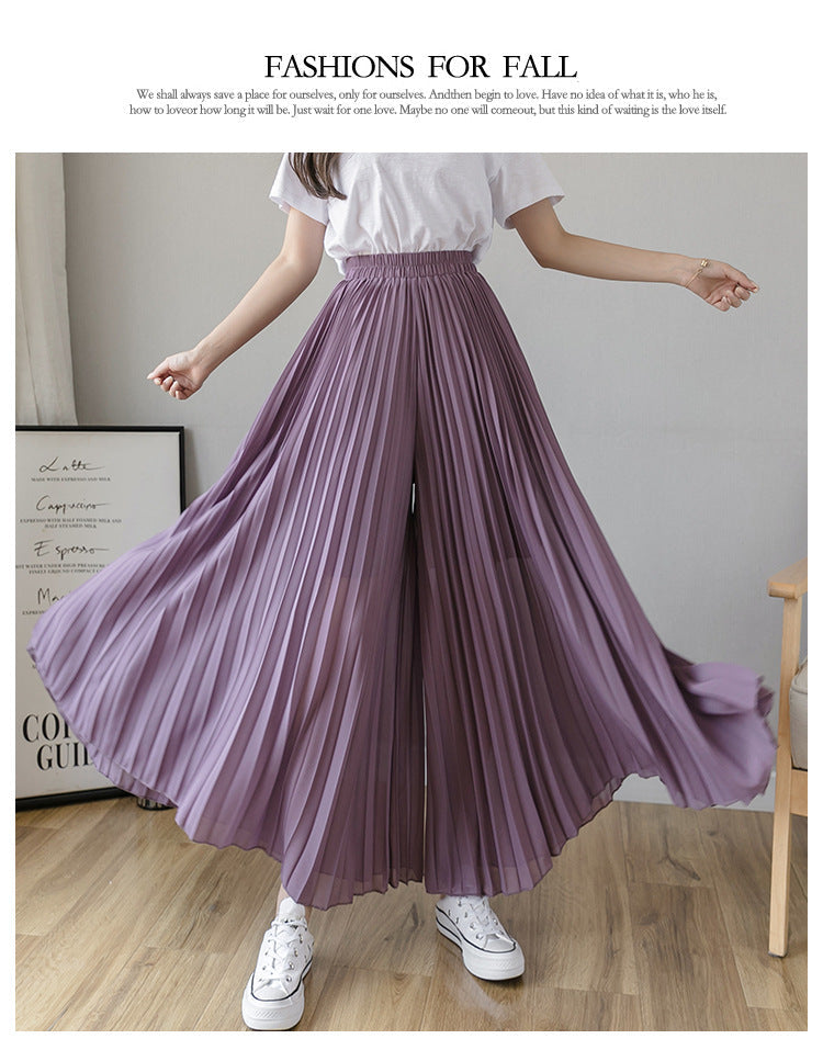 Stylish Pleated Skirt Pants