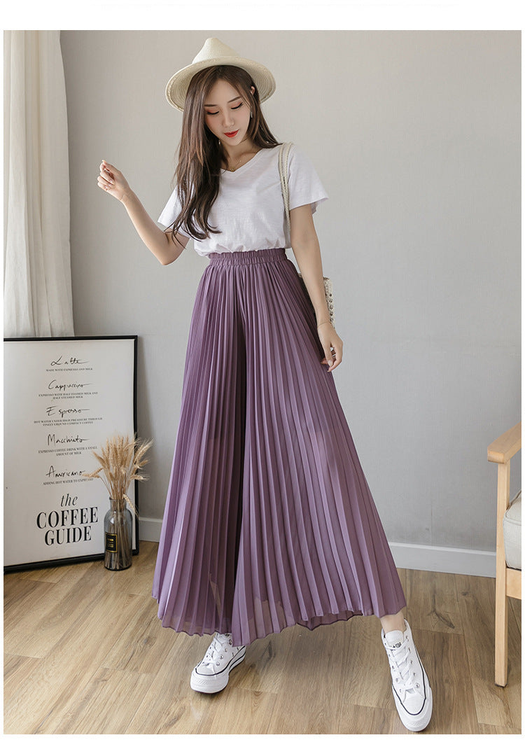 Stylish Pleated Skirt Pants