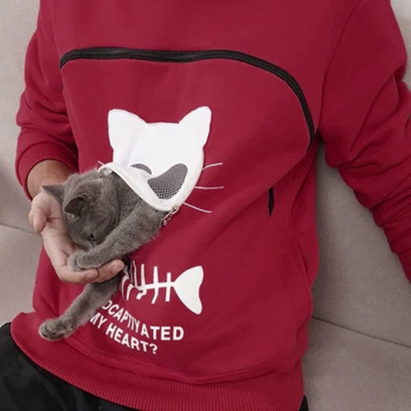 Cat Lovers Hoodie Cuddle Pouch