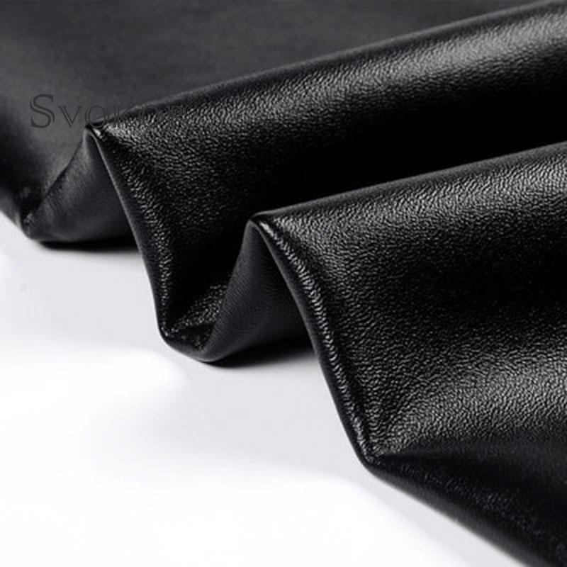 S-shaped PU Leather Leggings