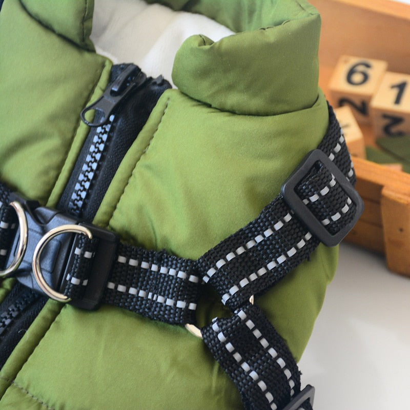 Waterproof Winter Jacket with Built-in Harness