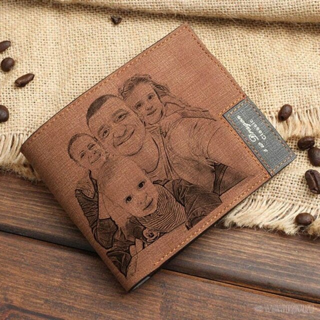 MEN'S BIFOLD SHORT CUSTOM PHOTO WALLET