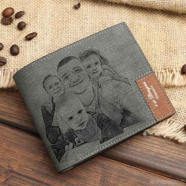 MEN'S BIFOLD SHORT CUSTOM PHOTO WALLET