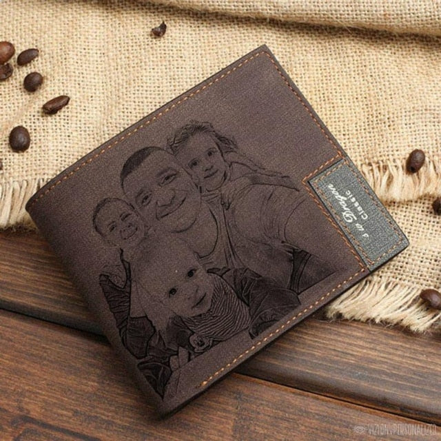 MEN'S BIFOLD SHORT CUSTOM PHOTO WALLET