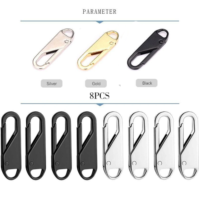 8 Pieces Zipper Pull Replacements Repair Kit