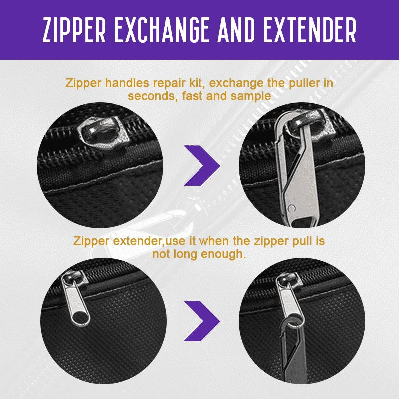 8 Pieces Zipper Pull Replacements Repair Kit