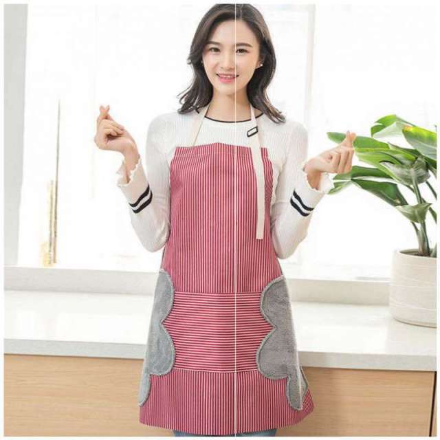 Oil-Proof Waterproof Wipeable Stripes Apron