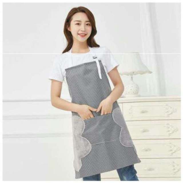 Oil-Proof Waterproof Wipeable Stripes Apron