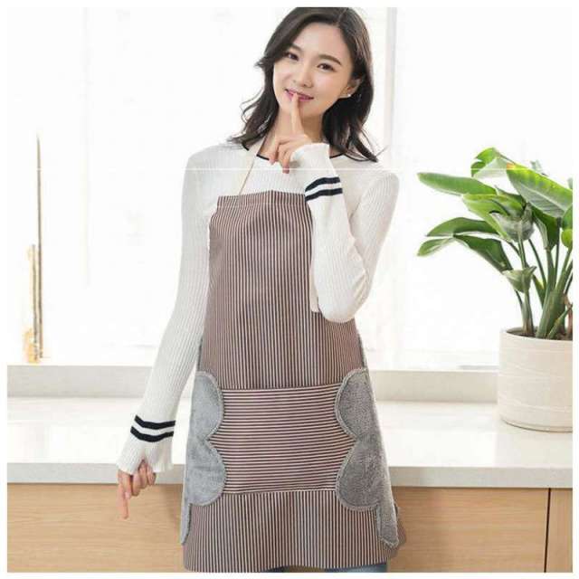 Oil-Proof Waterproof Wipeable Stripes Apron