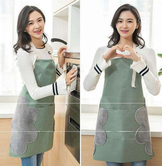 Oil-Proof Waterproof Wipeable Stripes Apron