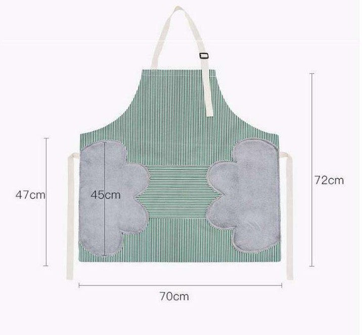 Oil-Proof Waterproof Wipeable Stripes Apron