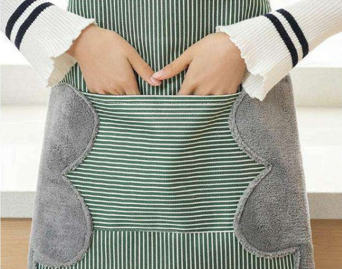 Oil-Proof Waterproof Wipeable Stripes Apron