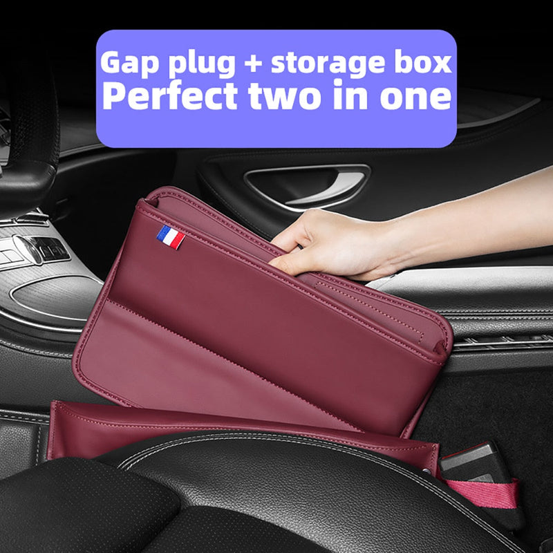 Leather Car Seat Slot Storage Box