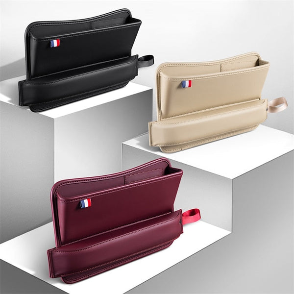 Leather Car Seat Slot Storage Box