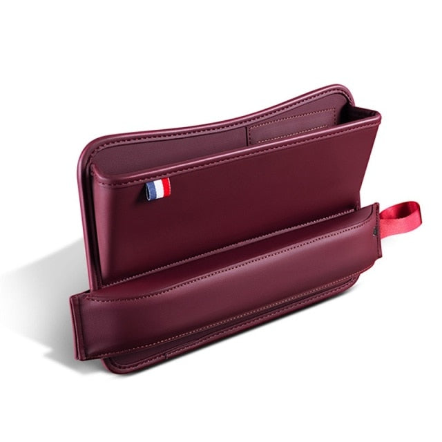 Leather Car Seat Slot Storage Box