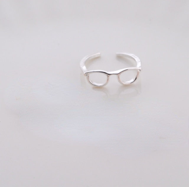 Cute Glasses Open Ring