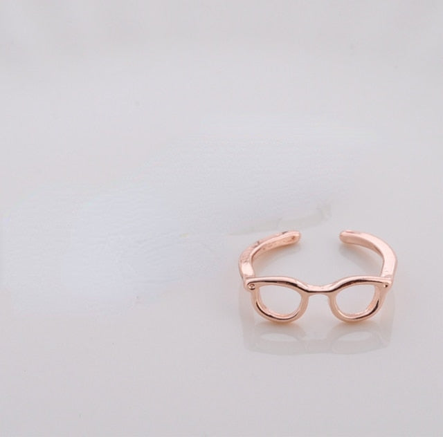 Cute Glasses Open Ring