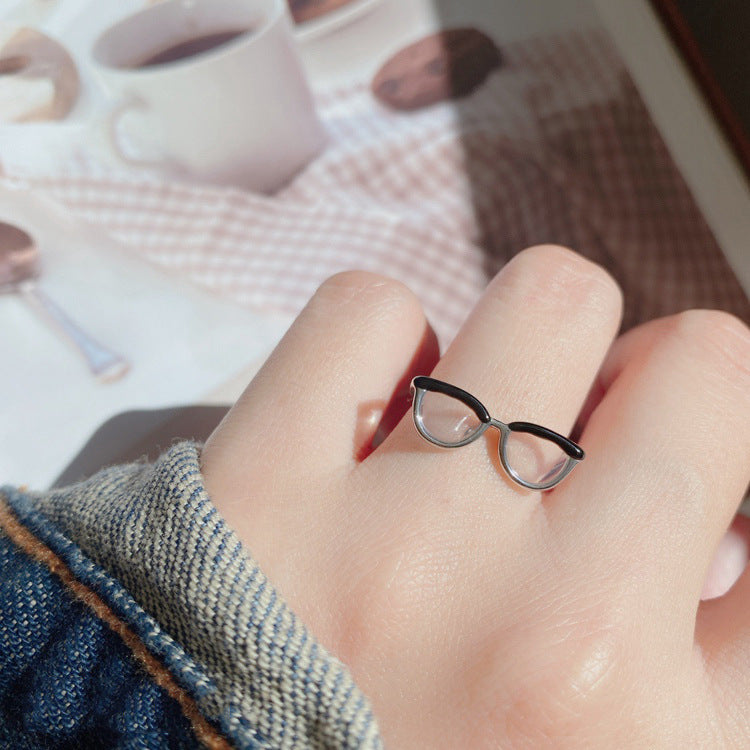 Cute Glasses Open Ring