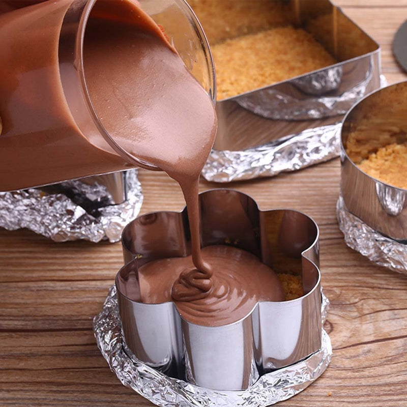 Stainless Steel Mini 3D Cake Mold - 10 PCS SET